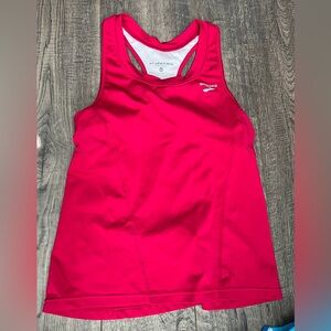 Brooks Pink Fitted Sleeveless Tank Top